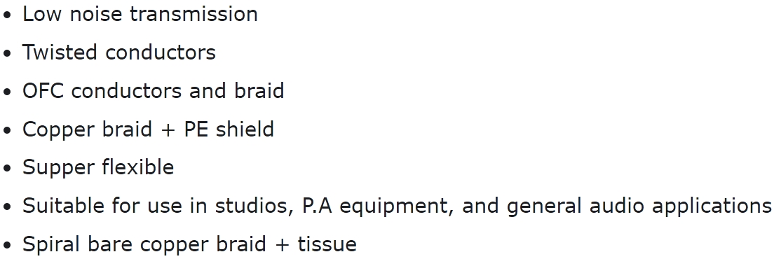 כבל מיקרופון מקצועי עם סיכוך כפול PRO POWER MIC0029